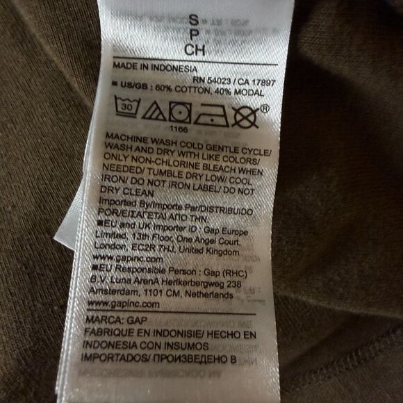 Gap Favorite Tee T Shirt Knit Top Crewneck Short Sleeve Brown S - Picture 4 of 4